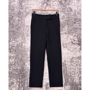 Veronica Beard Black Straight-Leg Trousers